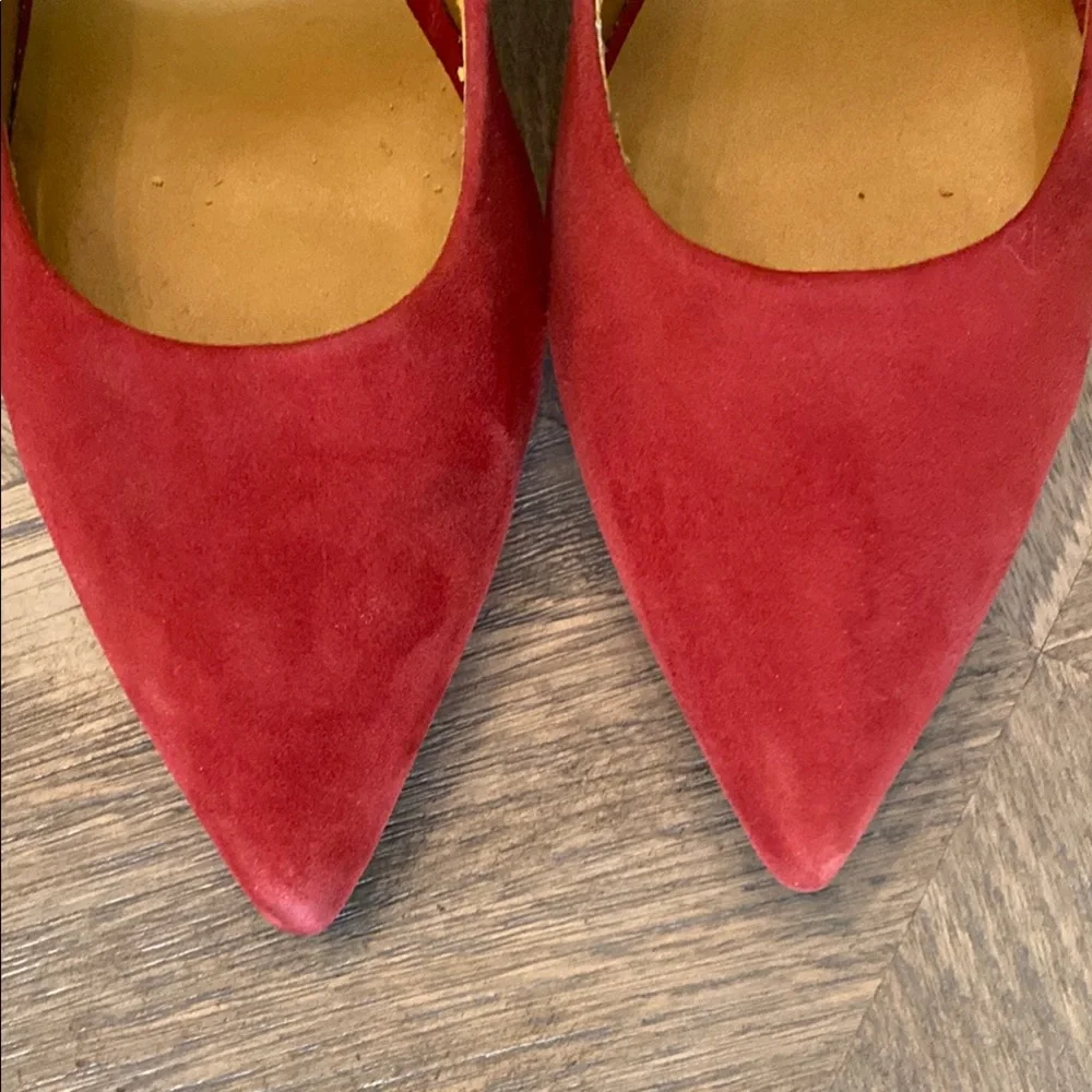 Nine West Red Suede Pumps - Picture 7 of 10